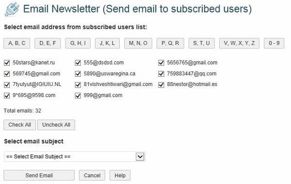 eMail Newsletter