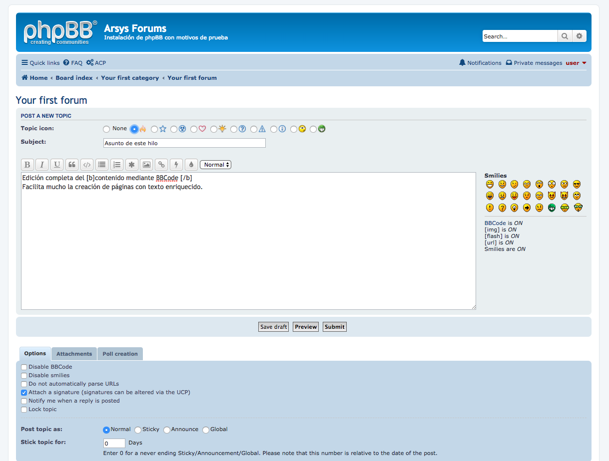 phpBB Arsys forums