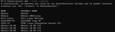 Cómo instalar otras distribuciones de Linux con WSL