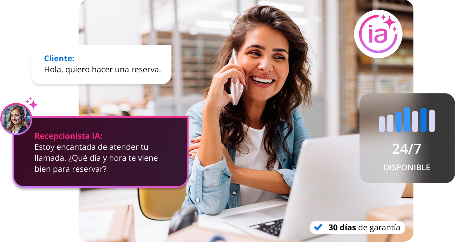 Cliente satisfecha al llamar a la Recepcionista IA de Arsys
