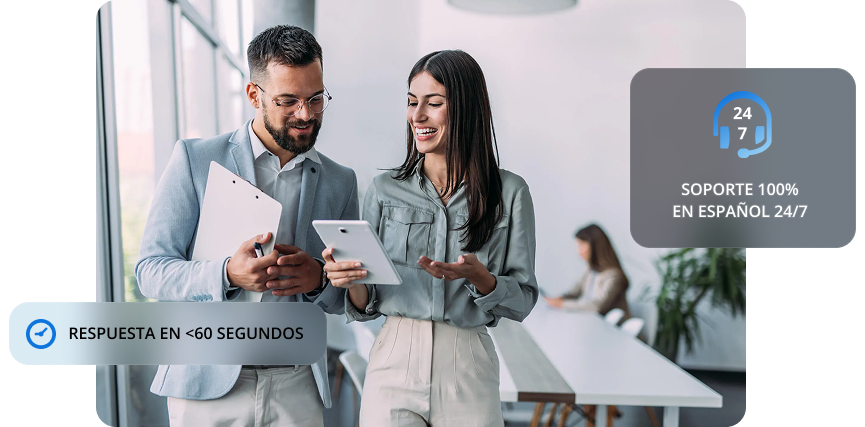 Agentes de soporte de Arsys respondiendo tus consultas