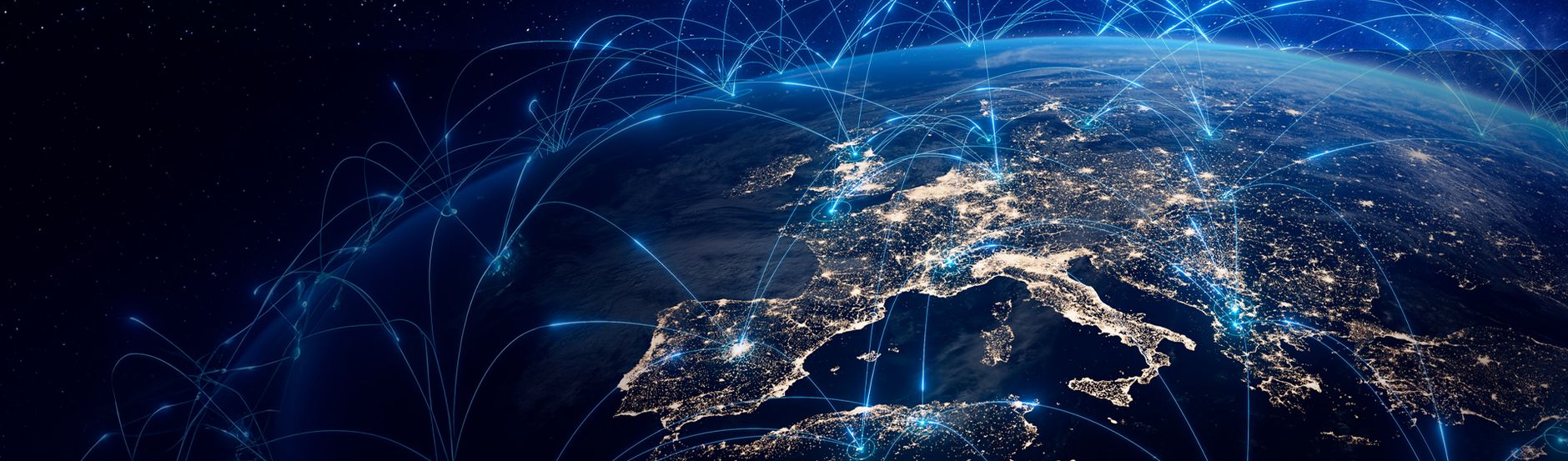 Globo terráqueo con miles de conexiones