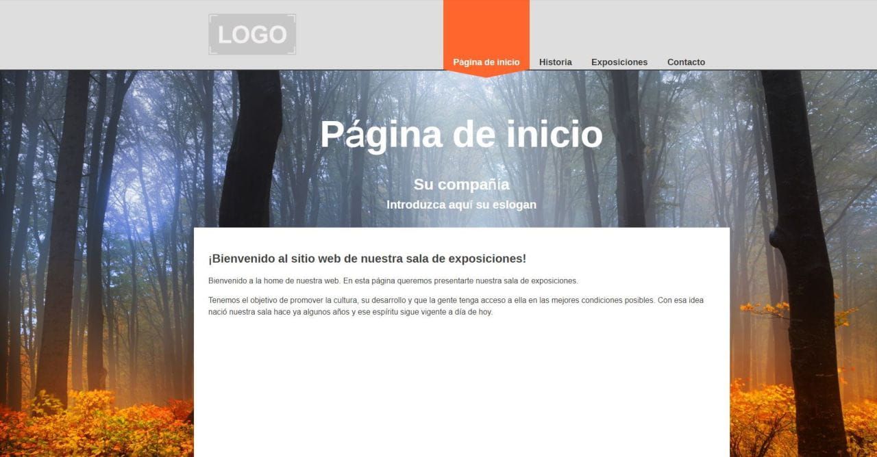 Ejemplo de plantilla de Webmaker