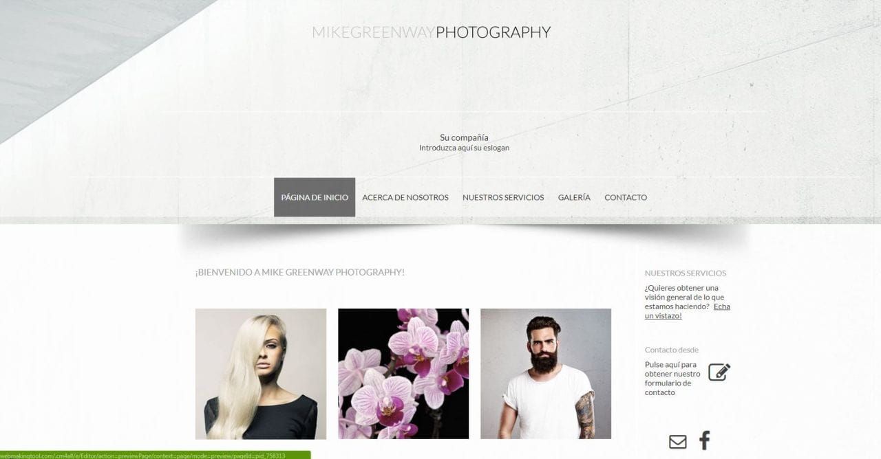 Ejemplo de plantilla de Webmaker