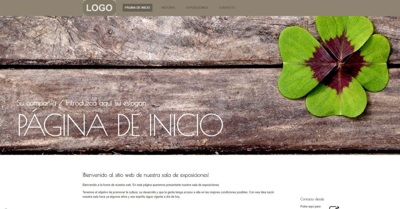 Ejemplo de plantilla de Webmaker