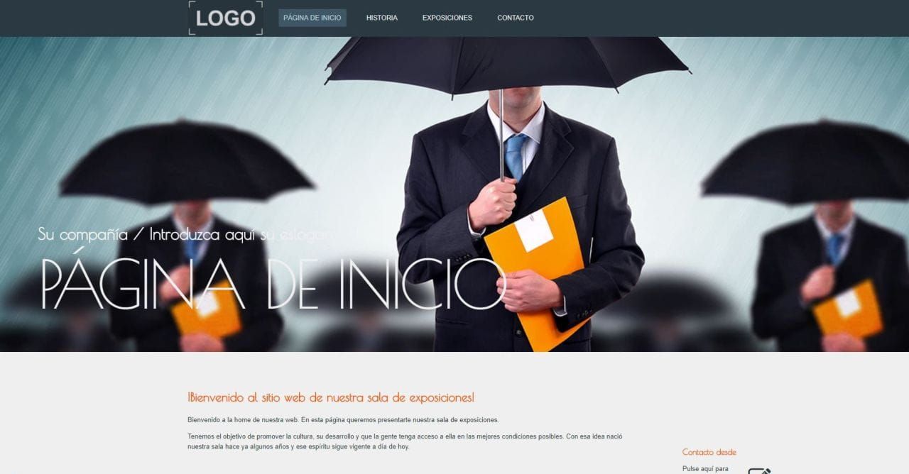 Ejemplo de plantilla de Webmaker