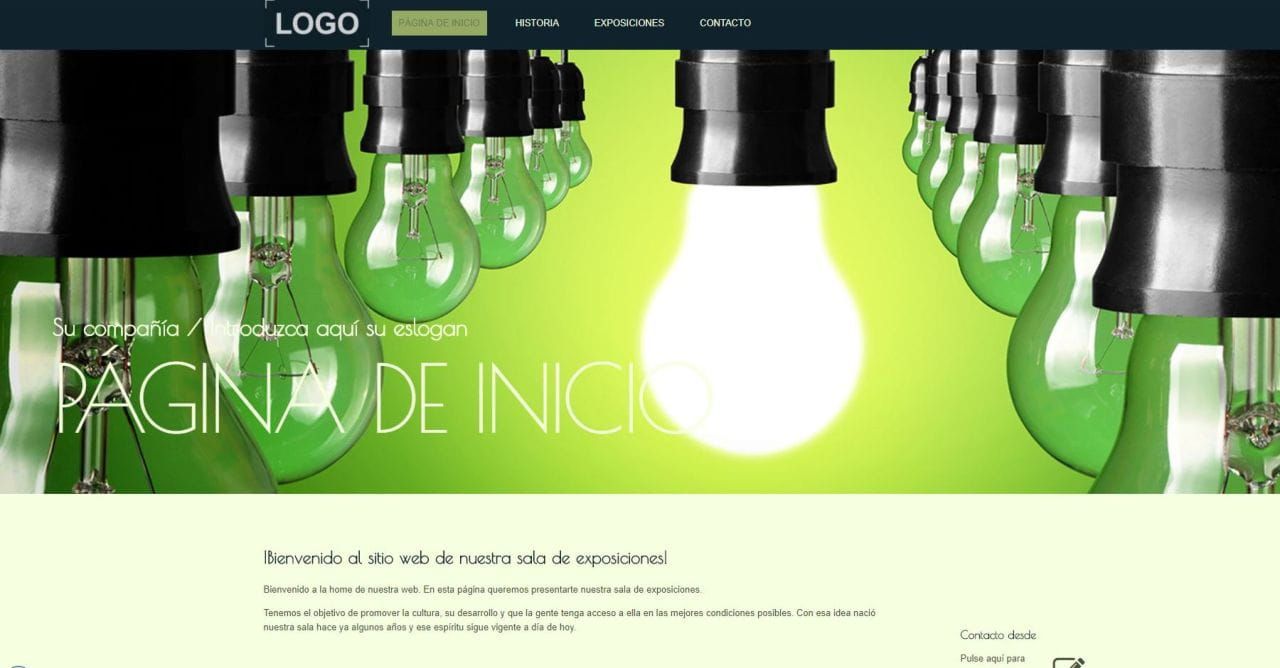 Ejemplo de plantilla de Webmaker