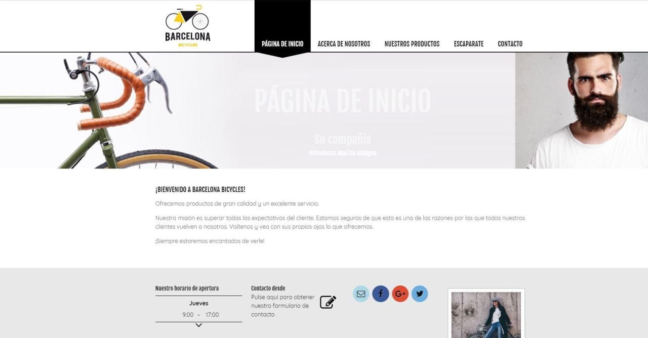 Ejemplo de plantilla de Webmaker