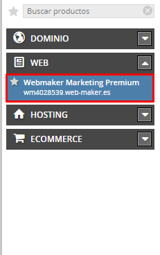 Webmaker en panel de control
