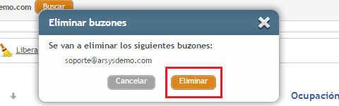 eliminar buzones de correo elctronico