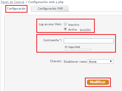 configuracion web y php