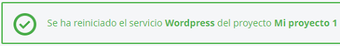 reinicio servicio wordpress