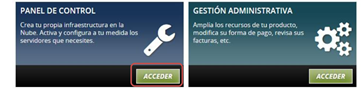 panel de control