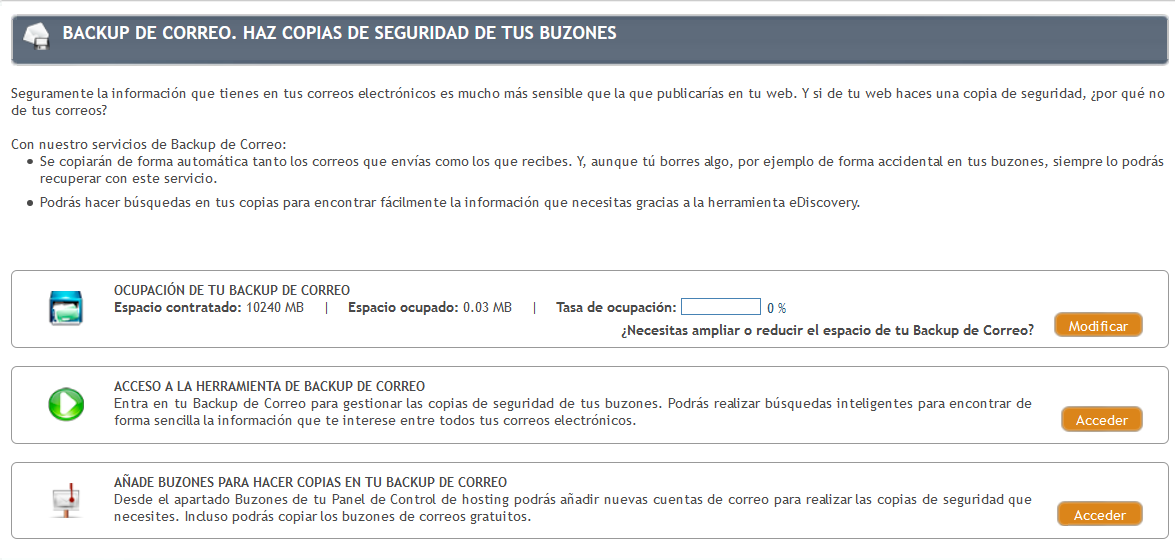 backup de correo