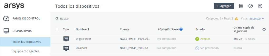 preparar el servidor de destino