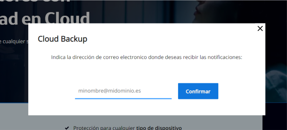 correo notificaciones