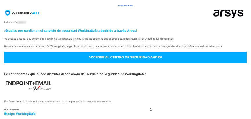 Acceder al centro de seguridad